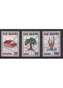 1981 San Marino Piano Regolatore 3 valori nuovi Sassone 1079-81